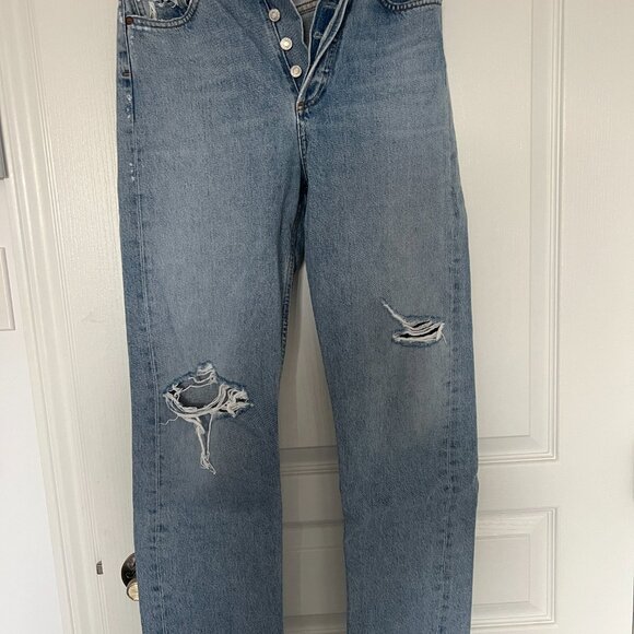 AGOLDE 90's Pinch Waist High Rise Straight JEANS SIZE 23 - Picture 2 of 5